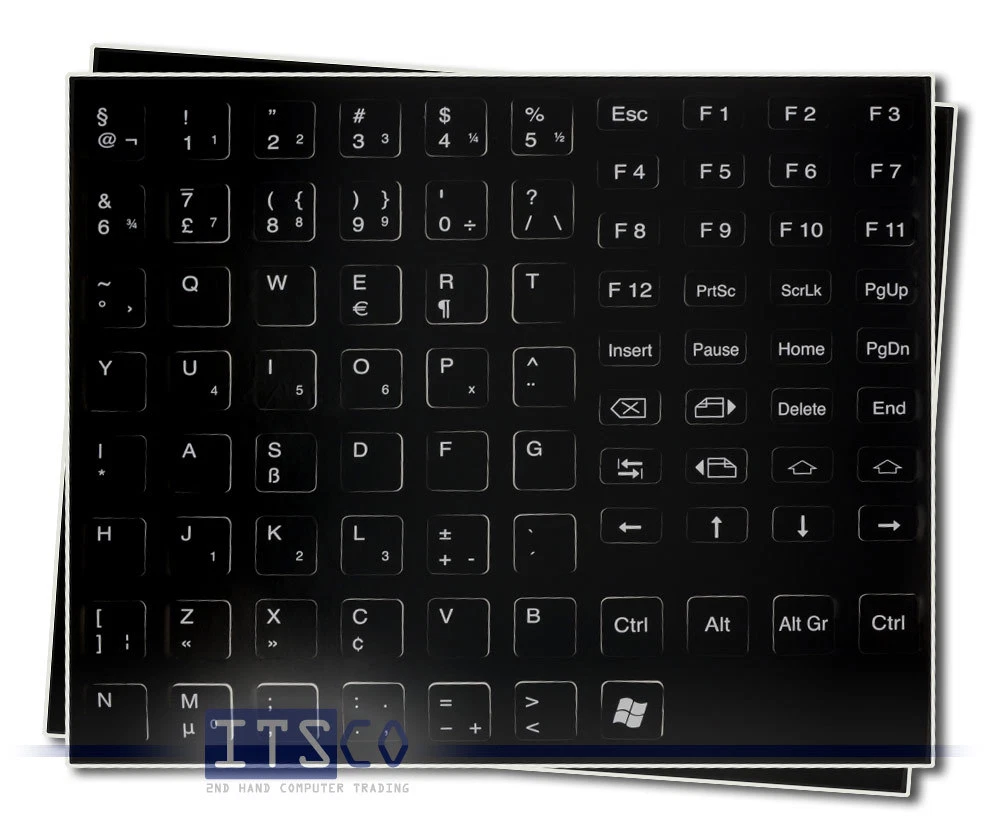 easydruck24de Qwertz - Adesivo per tastiera tedesca, nero, con lettere grandi da 8 mm, per laptop, tastiera, scritta I hin184 easydruck24de Qwertz - Adesivo per tastiera tedesca, nero, con lettere grandi da 8 mm, per laptop, tastiera, scritta I hin184