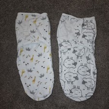 Simple Joys by Carter's Unisex Babies Cotton 0-3 Months, White, Animal