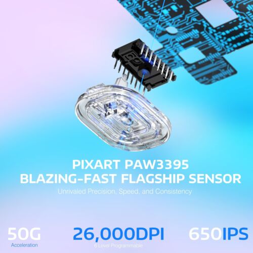 Mouse da gioco leggero wireless 26000 DPI 3 modalità con mouse antiscivolo per PC - Foto 43 di 70