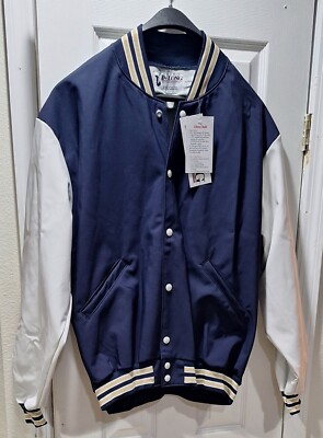(BB - 2) DELONG BLUE SPORTS JACKET WITH BEIGE NYLON SLEEVES