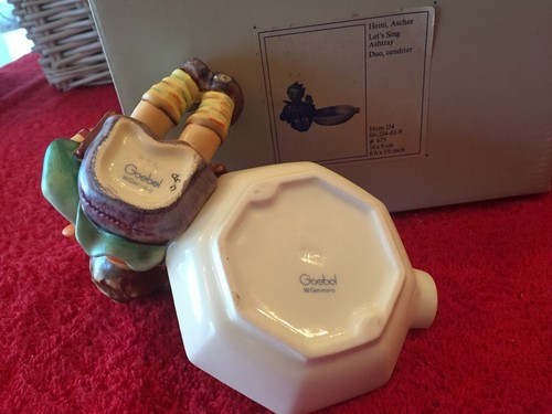 HUMMEL Let’s Sing Ashtray, #114, TMK-6, NEW, Mint, w/Original Box - Picture 3 of 3