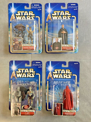 Star Wars Lot Of 4 Attack of the Clones, Phantom Menace - Action Figures - NIP