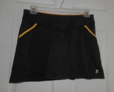 Sofibella  15" Skort/Skirt Tennis Pickleball Golf Black/Yellow sz XL (AC)