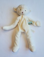 Bunnies By The Bay White Lamb Plush Pacifier Holder Stuffed Rattle Baby Lovey