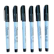 6 Count Sharpie Ultra Fine Point Permanent Markers Black Precision