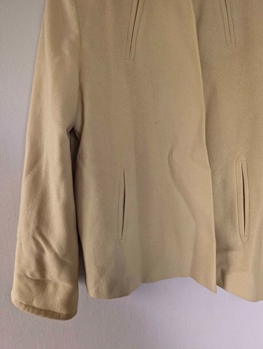 Manteau vintage laine taille S années 60 jaune crème beurre preppy mod rétro Audrey Jackie O - Photo 6/12