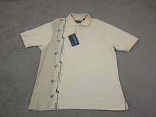 Vintage Penguin Shirt Adult Large Creme Golf Polo Golfing Mens Grand Slam 90s