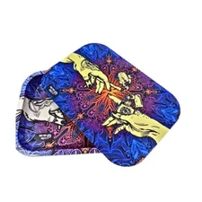 Blue And Pink Tray with Magnetic Lid  9x6inch