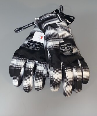 DC Shoes Gloves Fleece Lined 3M Thinsulate Black White Ski