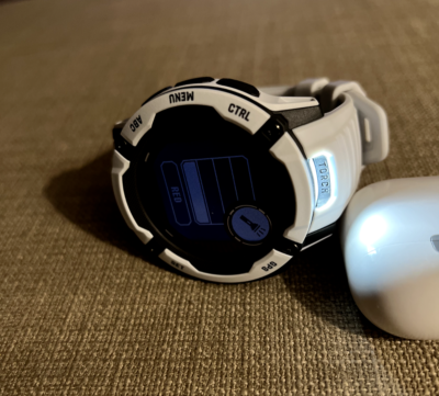 Garmin Instinct 2X Solar Rugged GPS Smartwatch Whitestone