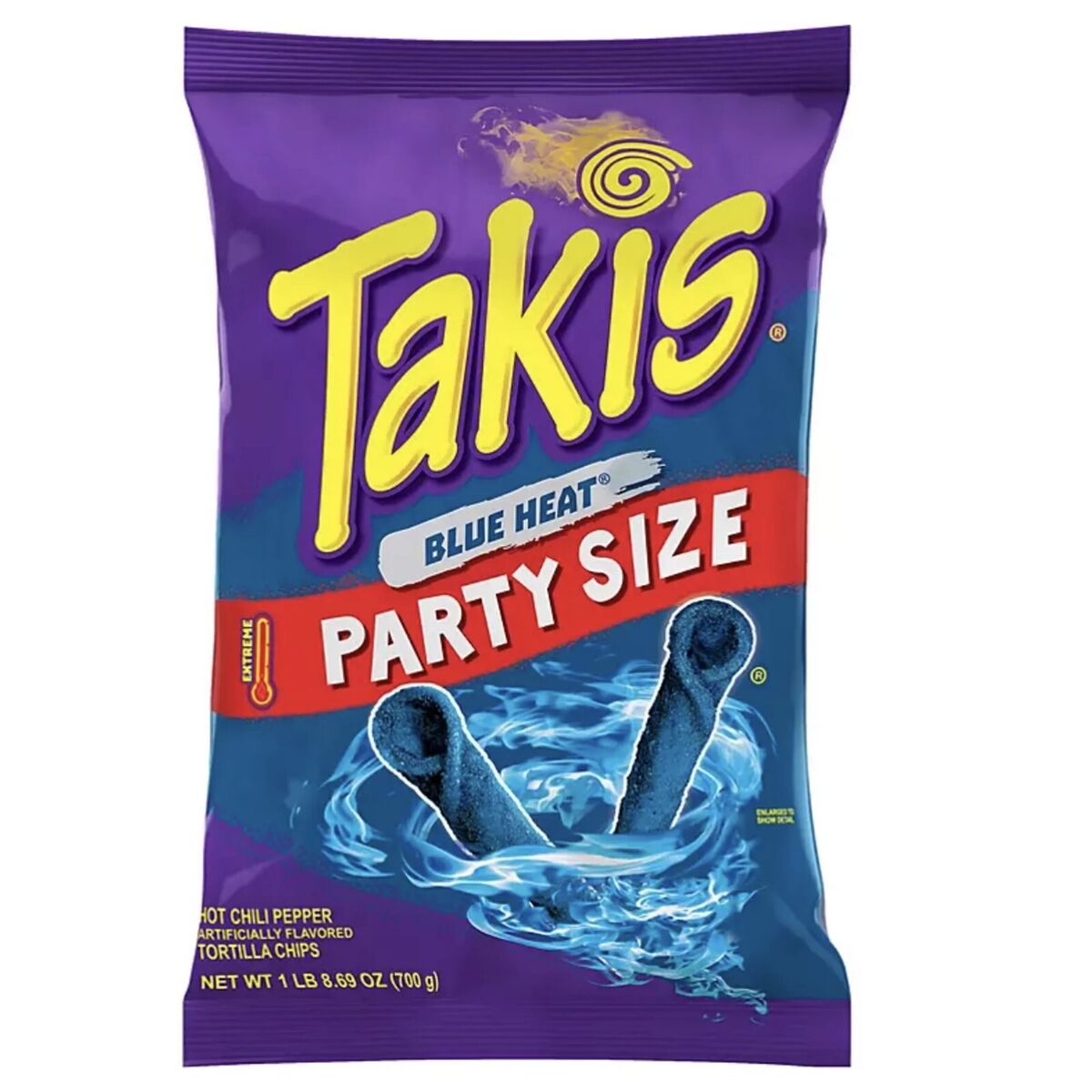 Takis BLUE HEAT Crunchy Rolled Tortilla Chips Hot Chili Pepper