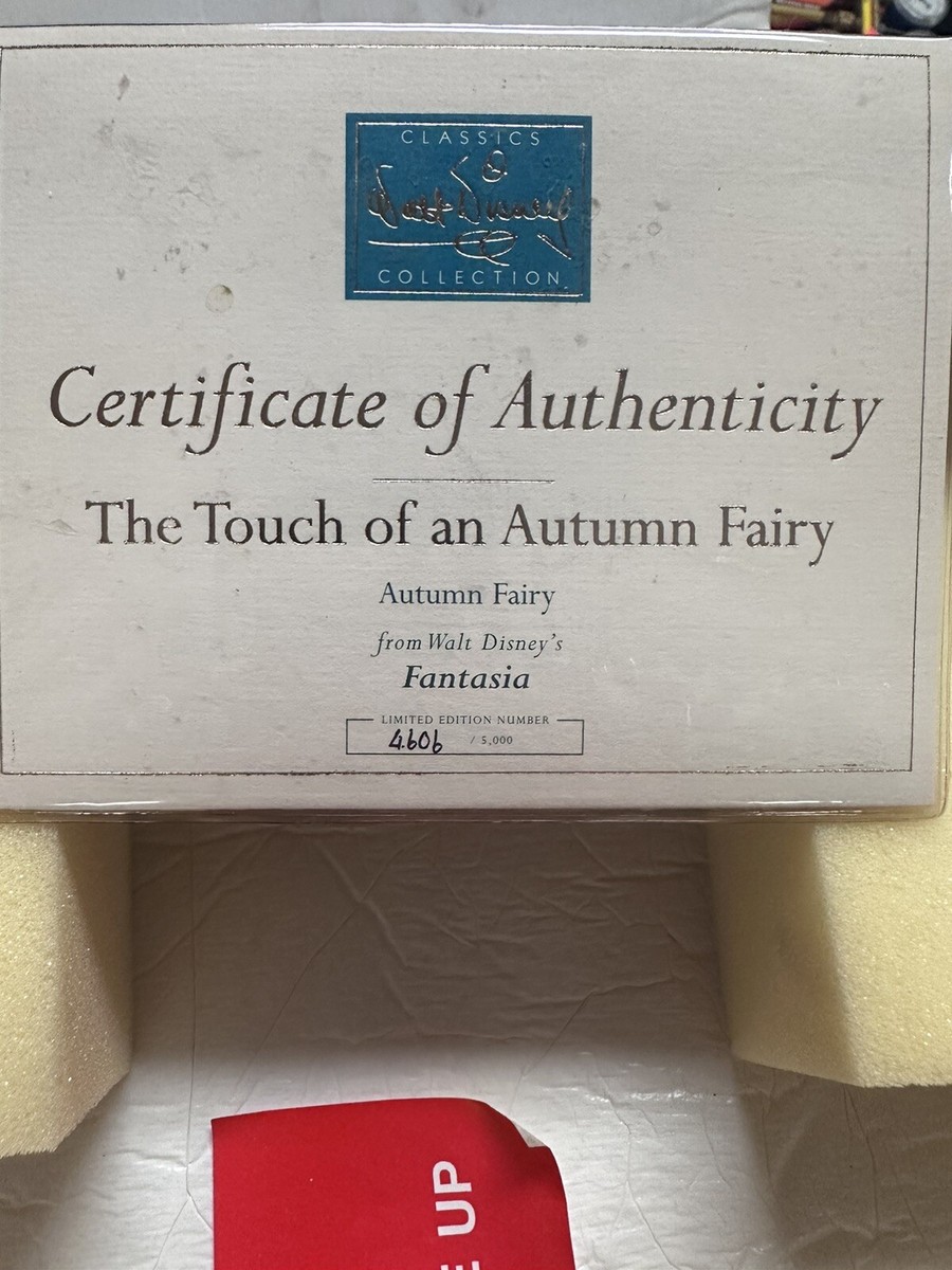 WDCC Disney Movie Fantasia The Touch of an Autumn Fairy #4606/5000