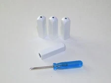 Shoelace Screw on AGLETS! Sneaker shoe lace Rectangle Metal Tips! Gold, Silver +