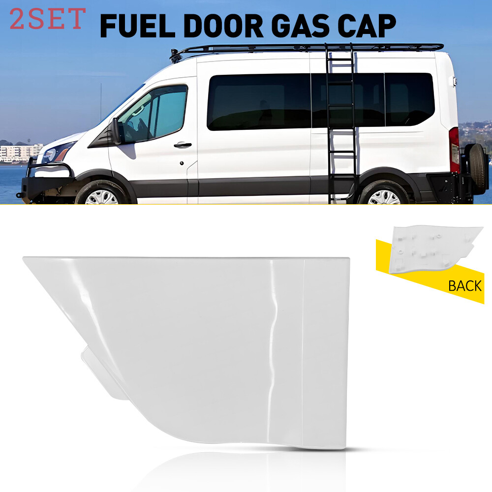 2set Exterior Fuel Gas Cover Door For 2015-23 Ford Transit-150/250 Side Driver W