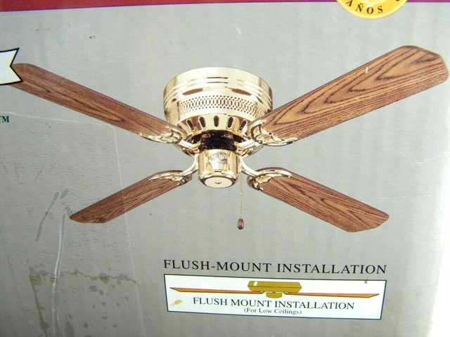 Hampton Bay Landmark Plus 42 White Flush Mount W Light Ceiling