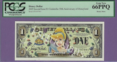 2005 T $1 CINDERELLA DISNEY STORE DISNEY DOLLAR T0187981 66PPQ SECOND ISSUE