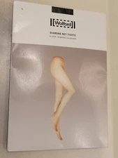 Wolford diamond net tights 14935 port royale, black Large new in box