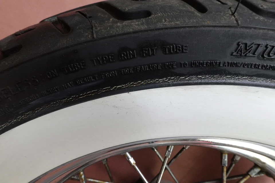 2000-2011 Harley Davidson Heritage Softail FLSTC Rear DUNLOP Tire Rim Wheel - Image 3 of 4
