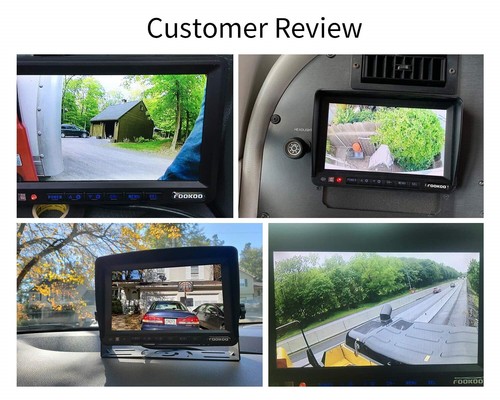 Fookoo Backup Camera Kit 7'' Reversing Monitor Wired Waterproof Rear View FHD1 - Picture 4 of 7