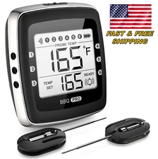 Kitchen Meat Cooking Digital Thermometer 2 Stainless Probes for BBQ Food Grill