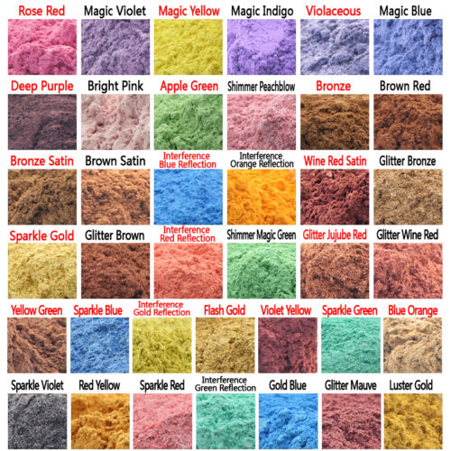 50g Cosmetic Grade Natural Mica for Soap/Bath Bombs/Eyeshadow/Lipsticks 38 Color - Picture 1 of 11