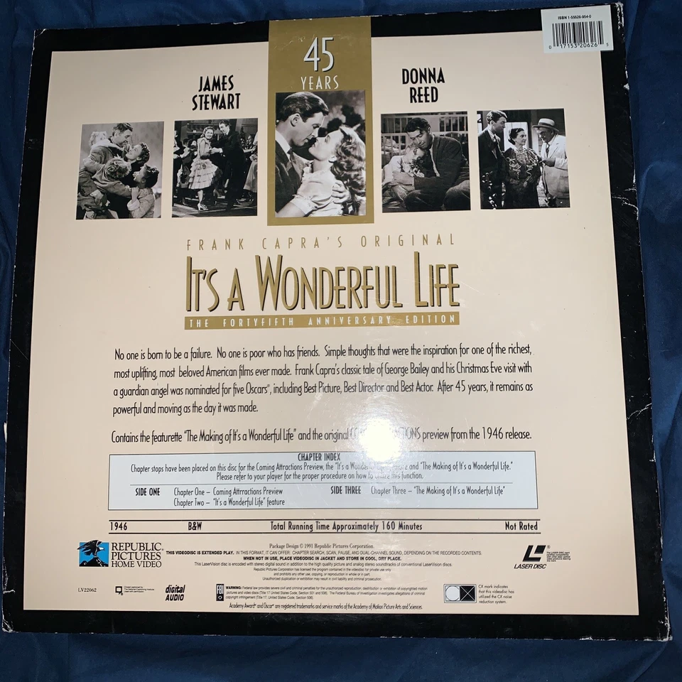 It's a Wonderful Life 45th Anniversary Collector's Edition Laserdisc laser video - Image 4 of 4