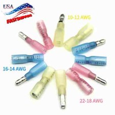 Heat Shrink Bullet Wire Connectors 22-10AWG Male Female Crimp Terminals 50-100X