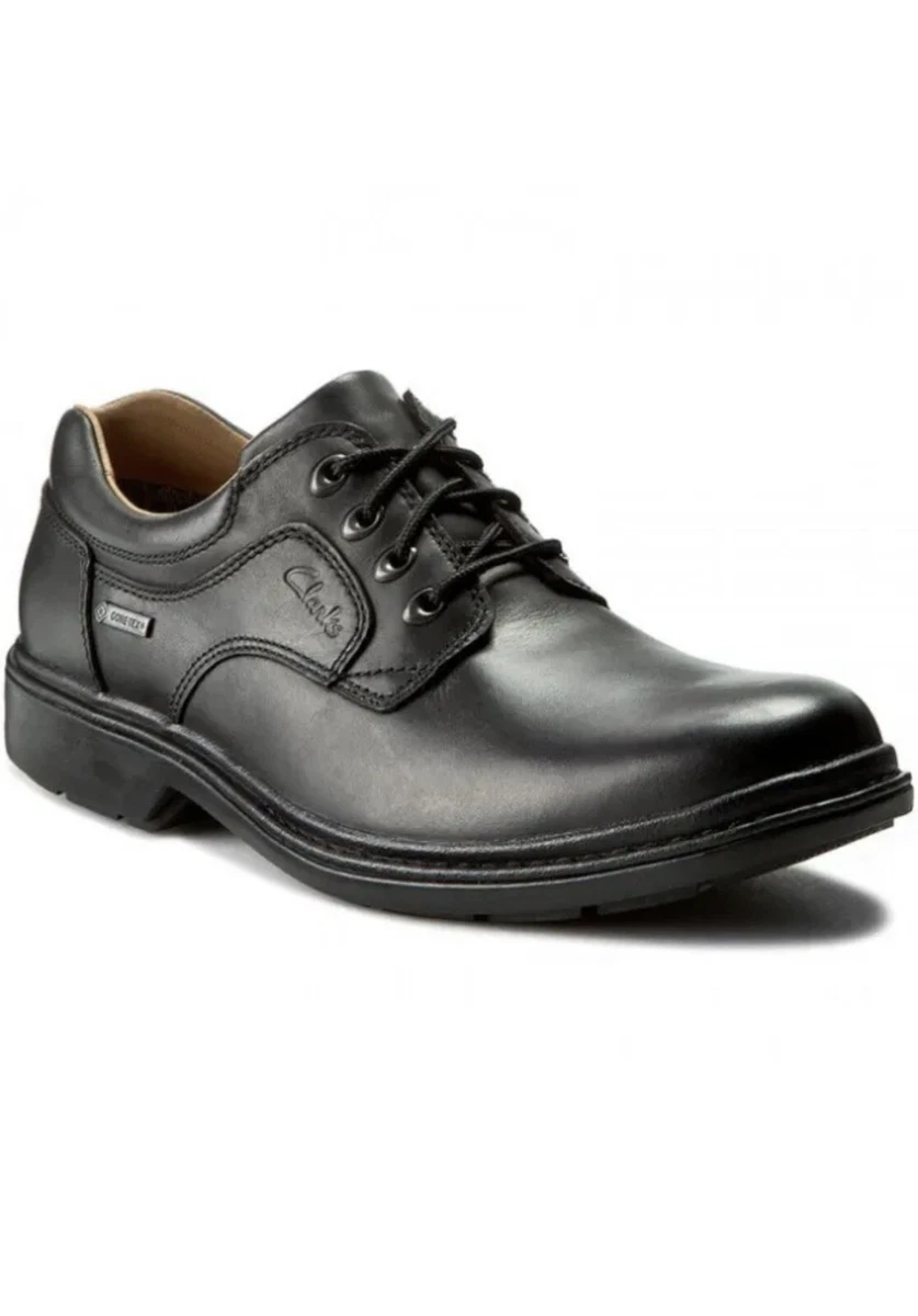 Clarks Rockie Lo GTX Men s Black Leather Groe Tex Waterproof Shoes