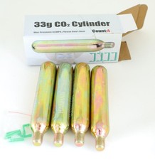 HANHAN 4PCS/box 33g gram CO 2 Cylinder for Inflatable Life Jacket PFD reload