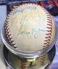 Nolan Ryan autographed baseball no coa, Charlie Hough and other signature