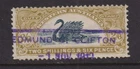 W A  1911 2/6 LONGSWAN revenue **INVERTED  WMK W6** Dzelme 99Aa Cat $125 G-FU