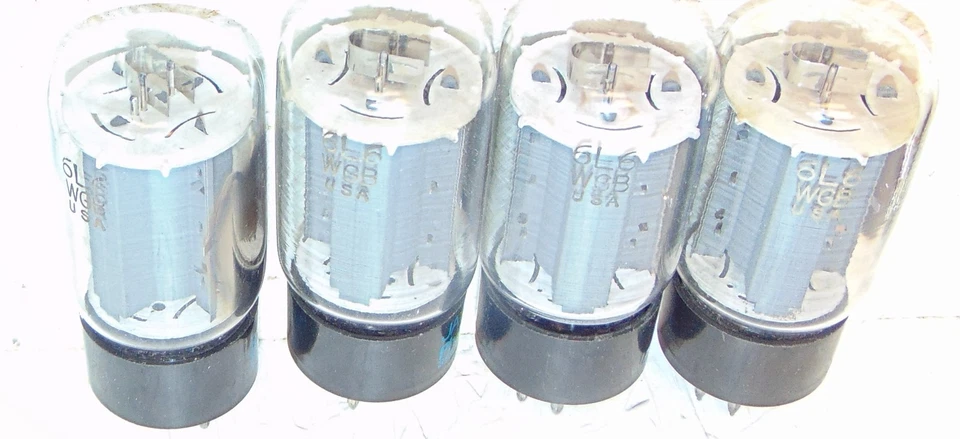 NOS PERFECT MATCH QUAD 6L6GB 6L6G KT66 PHILIPS TUBOS RADIADORES REJILLA PLATINO Foto 2 de 3