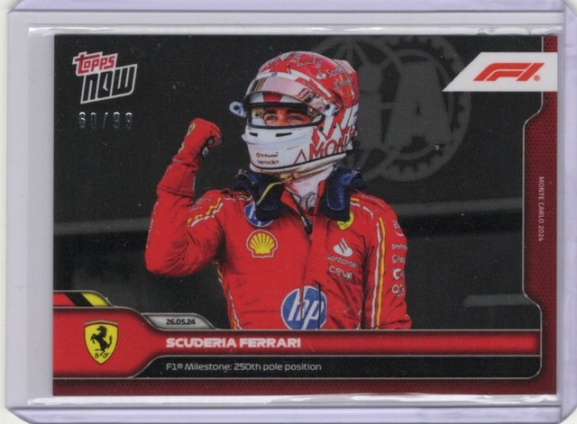 2024 Topps Now Formula 1 - Scuderia Ferrari #022 Charles Leclerc Black /99