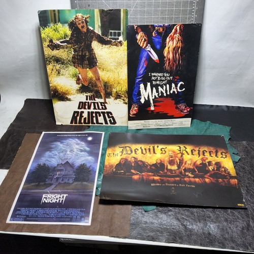 4 horror movie posters devils rejects fright night maniac slasher rob zombie