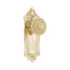 The Milford PRIVACY Set in Polished Brass - 5 Door Knob Choices