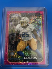 Junior Colson 2024 Topps Chrome Rookie Pink Sparkle Refractor 087/399 Chargers
