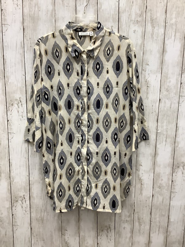 Masai Copenhagen Indrassi Ikat Cotton Tunic Shirt Medium