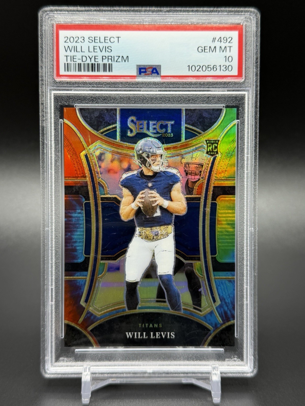2023 Panini Select - Suite Level Will Levis #492 Tie-Dye Prizm /25 (RC) PSA 10