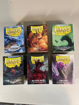 Lot 6 new 100 ct pk Dragon Shield Deck Sleeves Protectors- variety pack