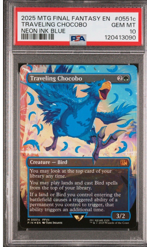 Traveling Chocobo (Borderless) (Neon Ink Blue) Final Fantasy
