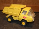 Vintage 70s Tonka Small Pressed Steel Metal Yellow 9" Dump Truck Toy YT73 VGC