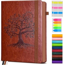 8.5x11 Inch Leather Journal A4 Lined Notebook for Work School Writing