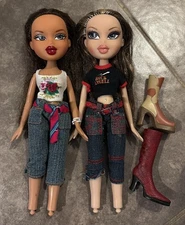 MGA Bratz Rock Angelz Yasmin And Funk Out Yasmin Both included no Shoes READ