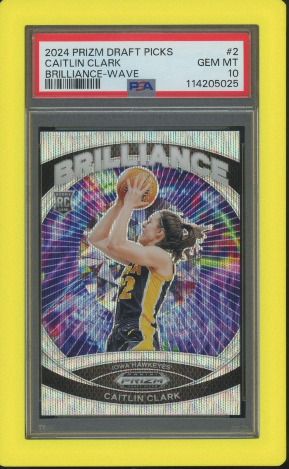 2024 Prizm Draft Picks Caitlin Clark Brilliance Wave /99 #2 PSA 10 GEM Iowa