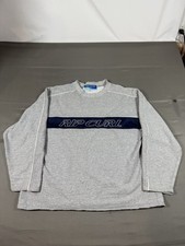 Sudadera Gris Cuello Redondo Skate Surf Rip Curl De Colección Años 90 Para Hombre Talla XL