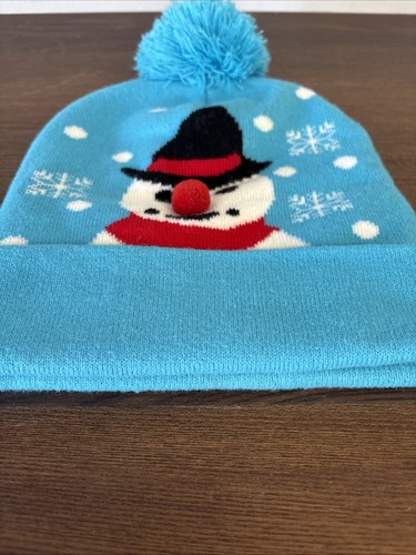 Cappello David & Young donna blu pom pupazzo di neve vacanza berretto calza maglia - Foto 3 di 9