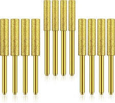 12 PCS Chainsaw Sharpener Bits, High Hardness Diamond Chainsaw Sharpener Golden