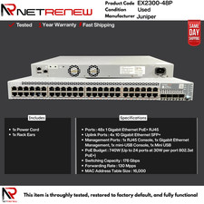 EX2300-48P Juniper PoE Gigabit Switch 48 Port