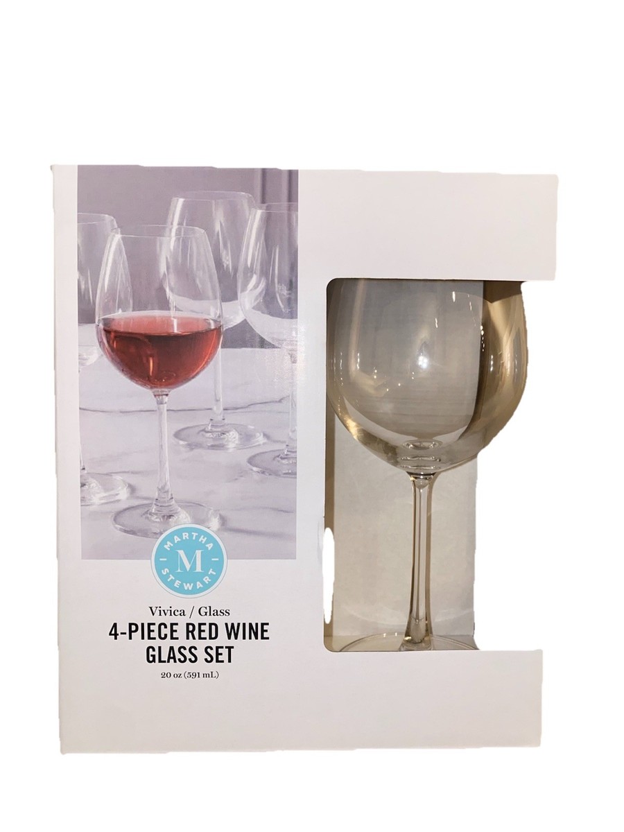 Martha Stewart Collection 4-Piece Glassware Set Red Wine Glasses  | eBay