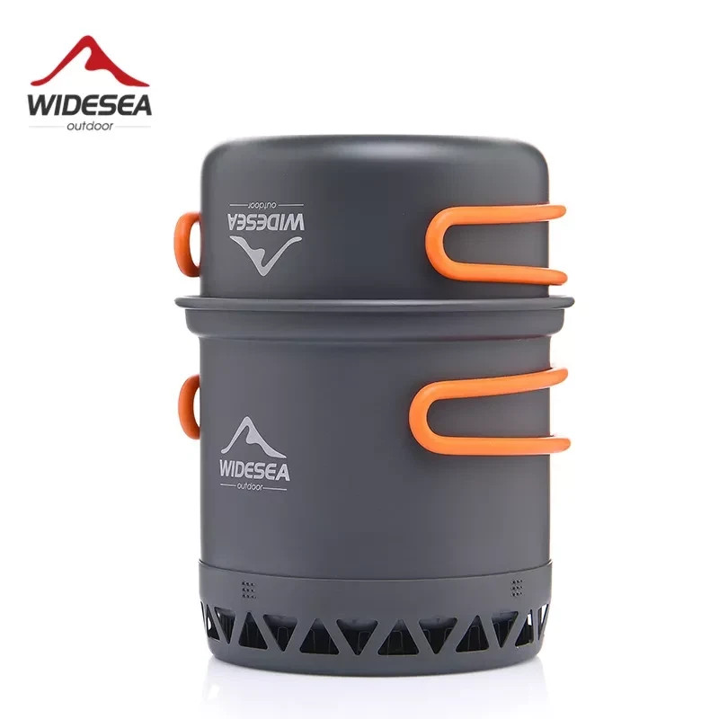 Widesea Camping 1.3L 2.3L Juego de utensilios de cocina al aire libre cocina térmica viaje